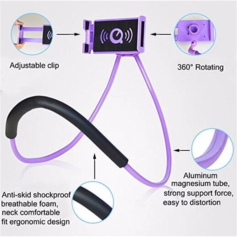 Phone holder for neck