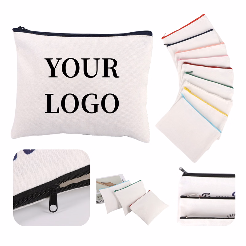 Large Canvas Storage Bag Zipper Pouch