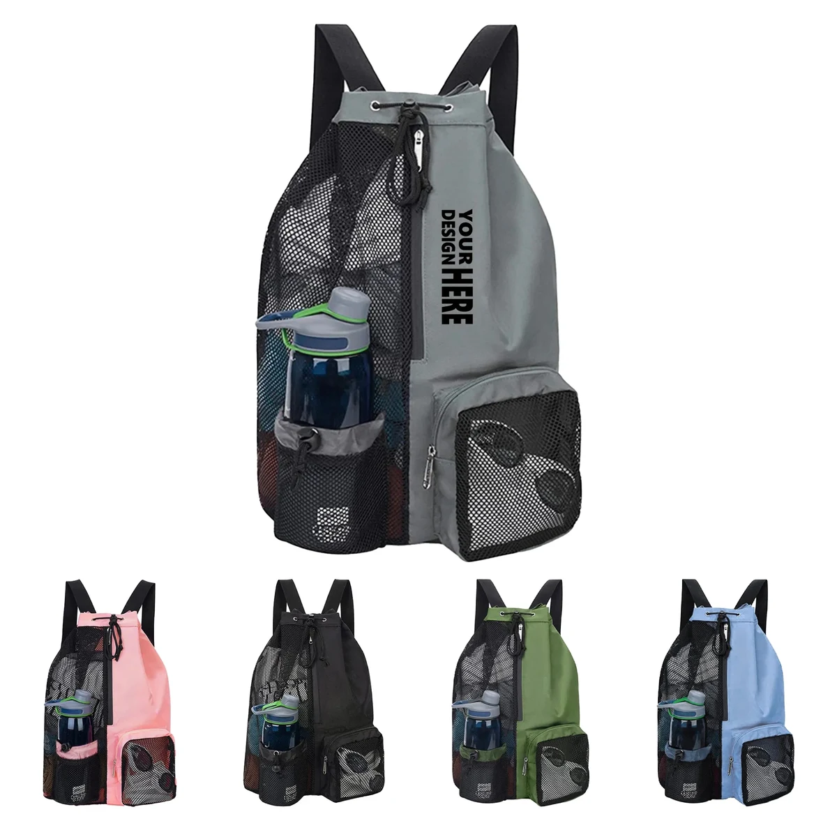 Outdoor Mesh Drawstring Backpack 1