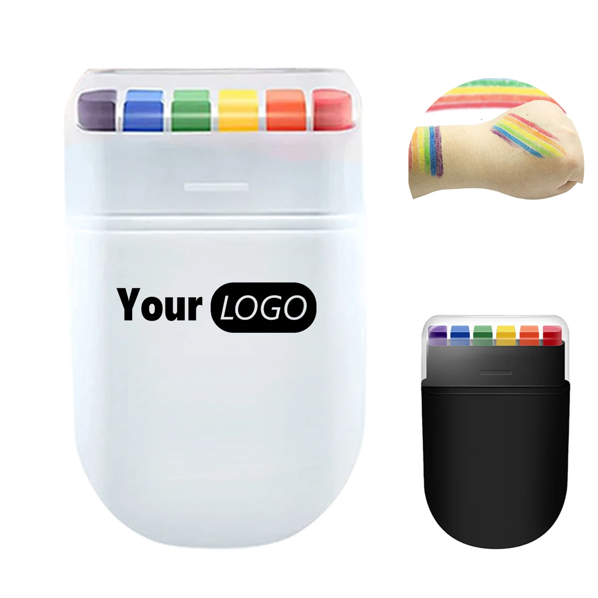 6-Color Rainbow Face Crayon Kit 1