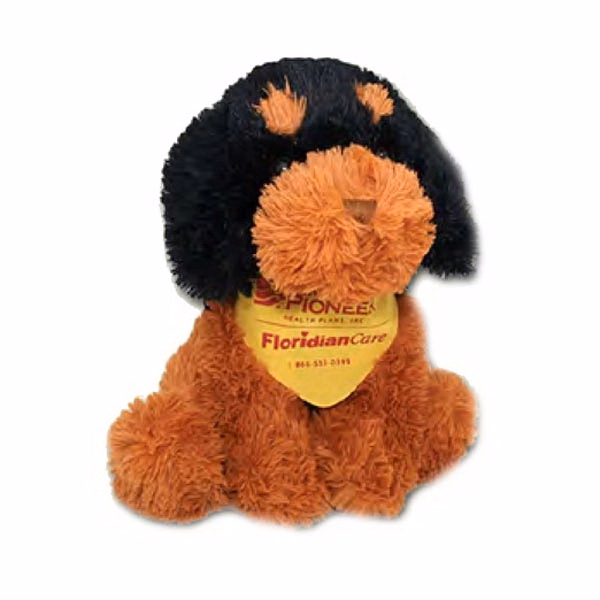 9" Brown & Black Floppy Dog