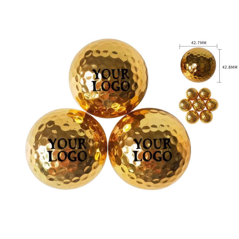 Customized Golden Color Golf Balls