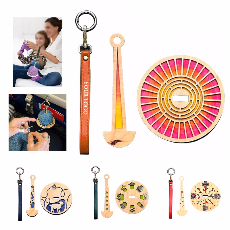 Wooden Portable Wrist Yarn Holder