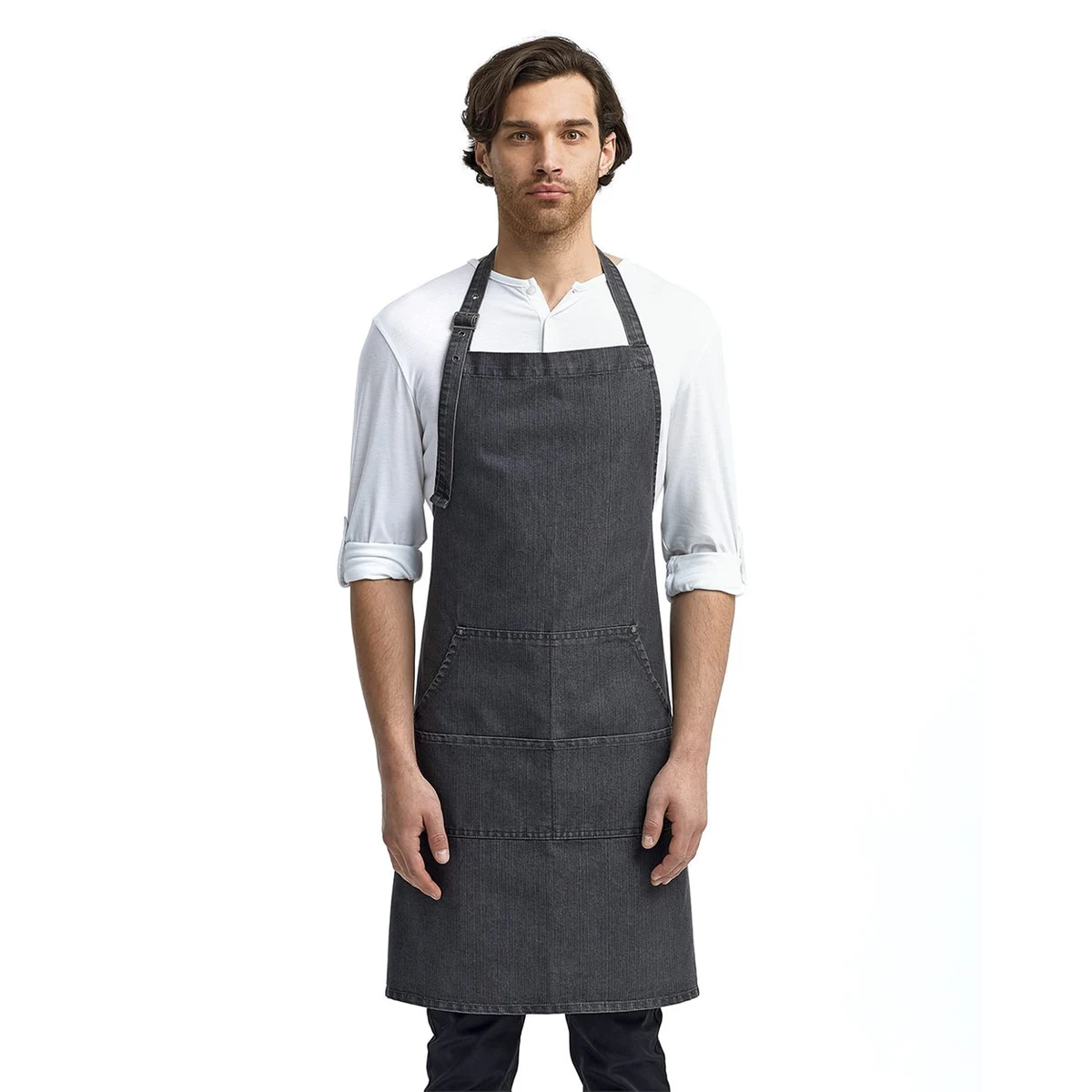 Jeans Stitch Denim Bib Apron - RP126 1