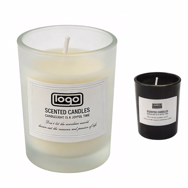 Frosted Glass Jar Scented Candle