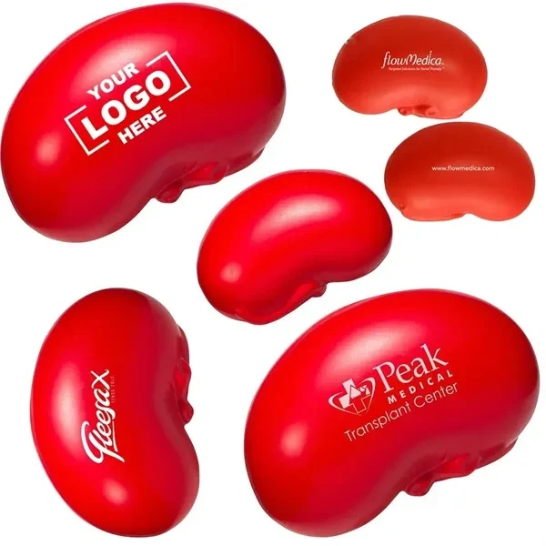 Custom Kidney Shape Polyurethane Foam Stress Ball — Medical Professional Wellness Tool 1