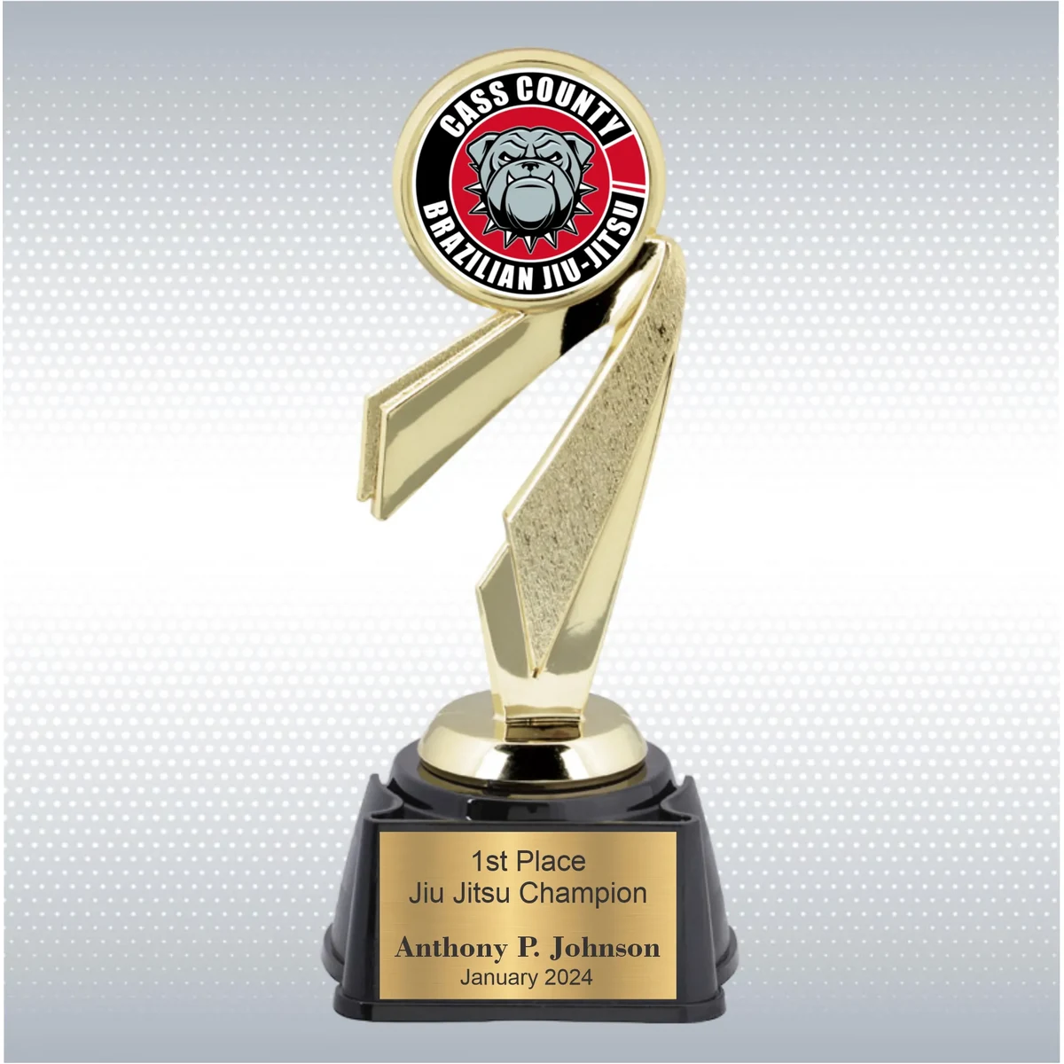 8.5" Gold Bullseye Trophy with 2" Custom Insert 1
