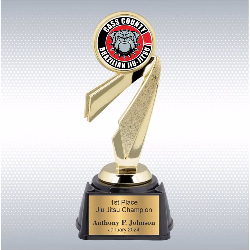 8.5" Gold Bullseye Trophy with 2" Custom Insert