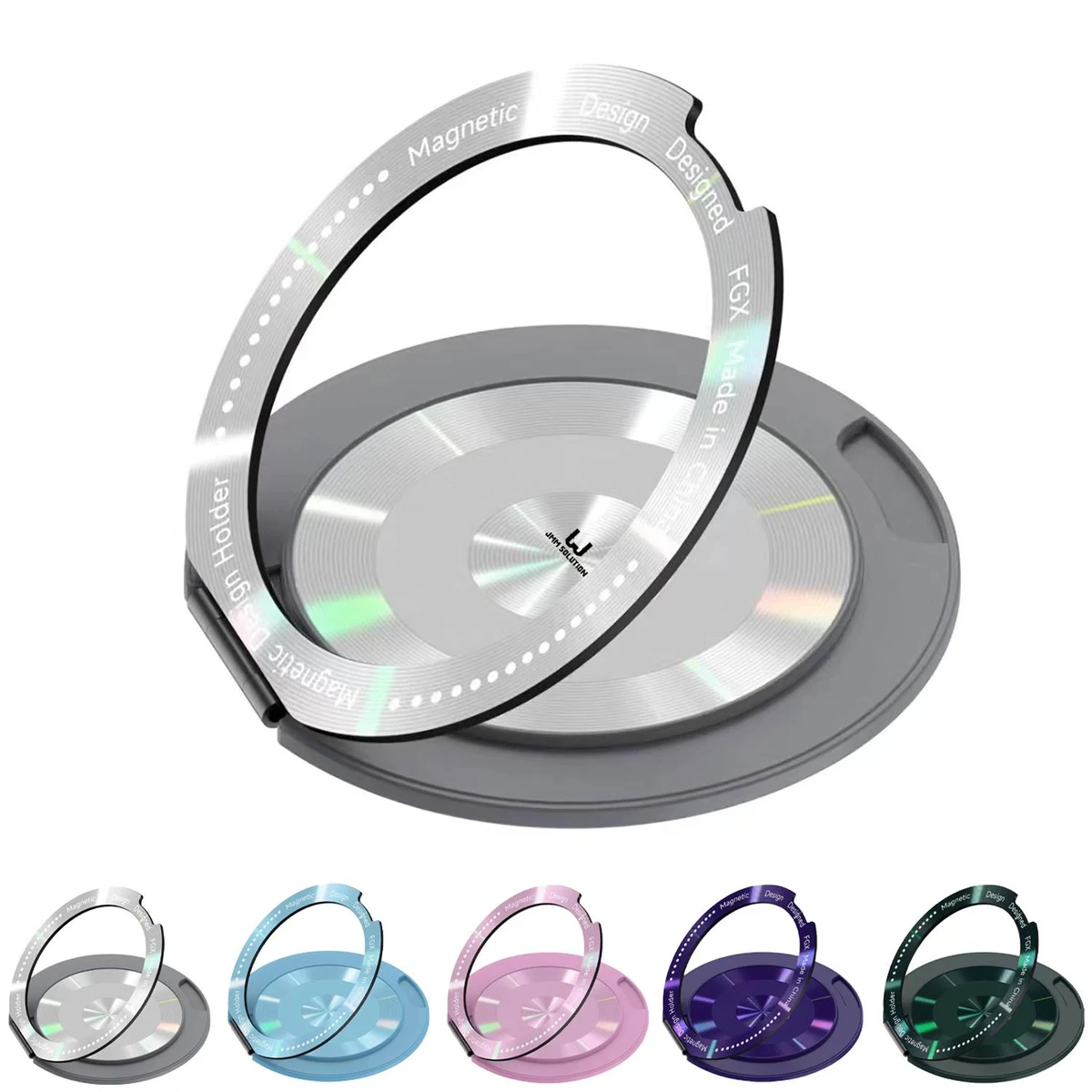 Magnetic Aluminum Phone Stand | 360° Rotation & Dual Use 1