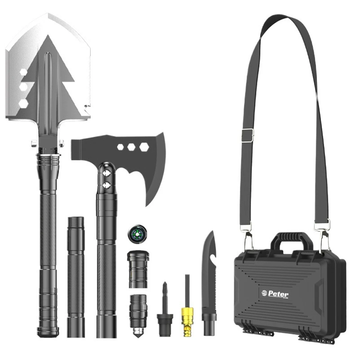 Multi-Function Metal Survival Shovel Axe Tool Kit 1
