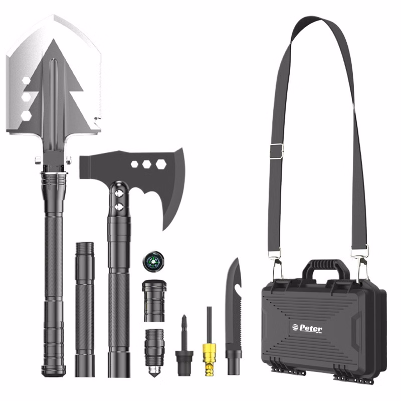 Multi-Function Metal Survival Shovel Axe Tool Kit