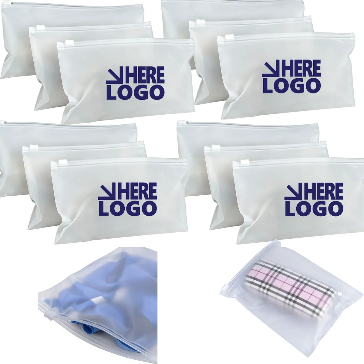 Frosted Zipper Pouch 7.87" 5.91" 1