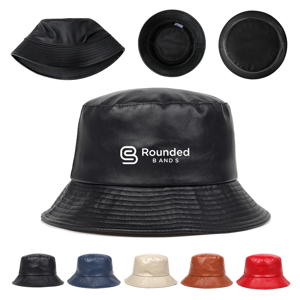 PU Leather Water-Resistant Bucket Hat 1