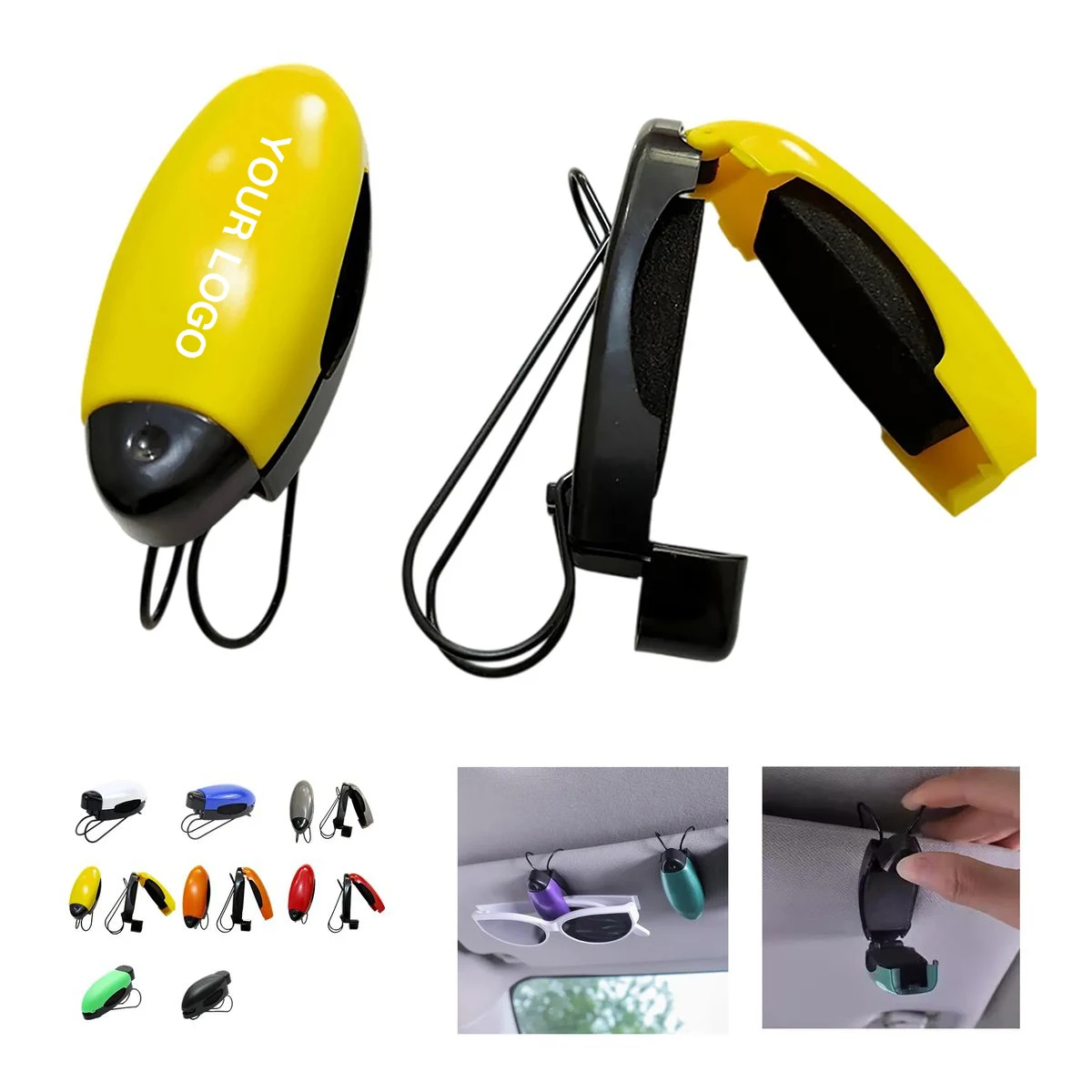 ABS Plastic Sunglasses Holder for Car Sun Visor 1