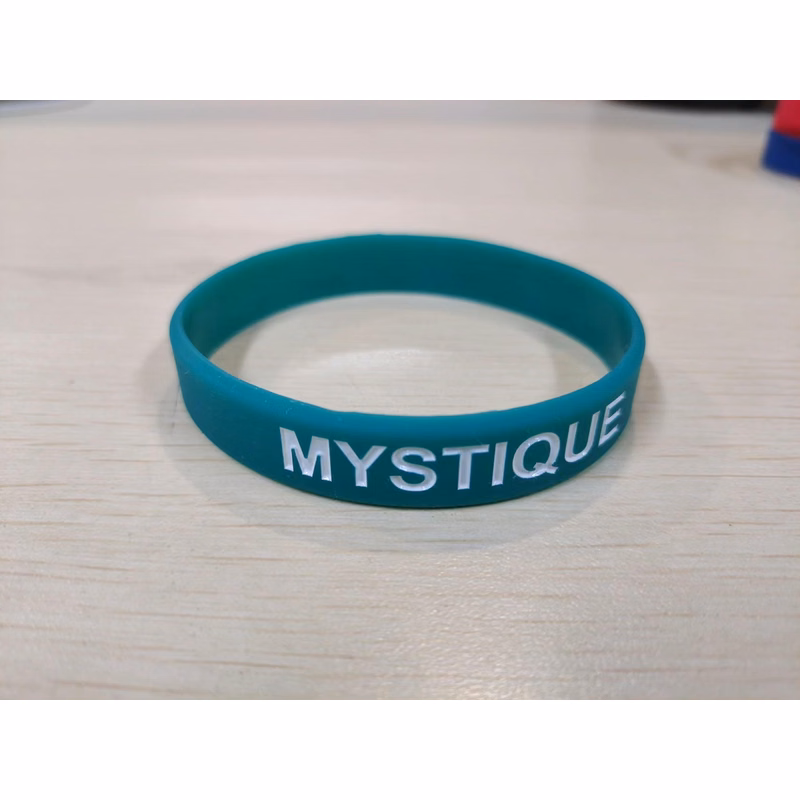 Debossed Color Filled Silicone Wristbands