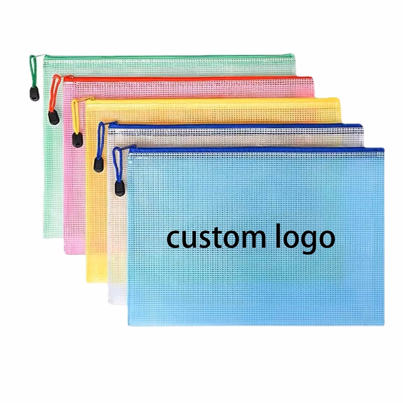Custom Translucent Waterproof Folder With Zipper