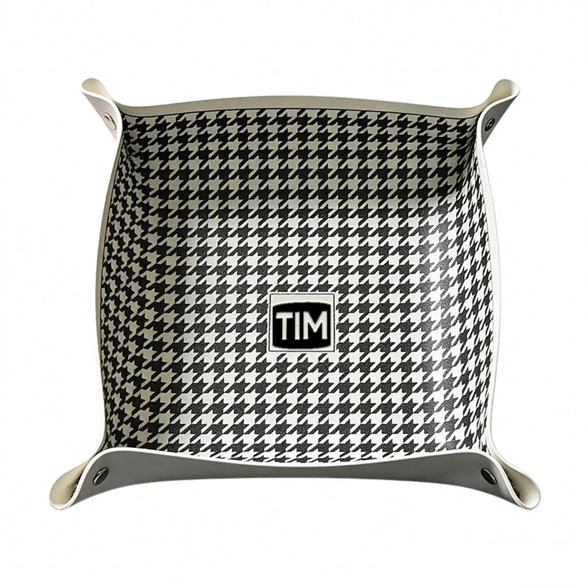 PU Leather Checkered Vanity Tray 1