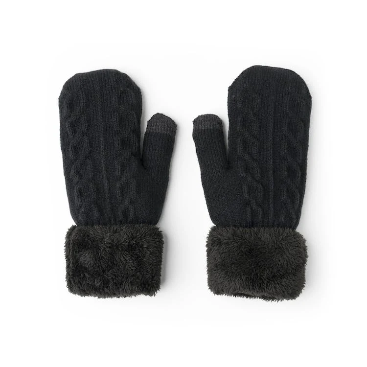Cable Knit Mittens - Texting Thumb 4 Colors 1