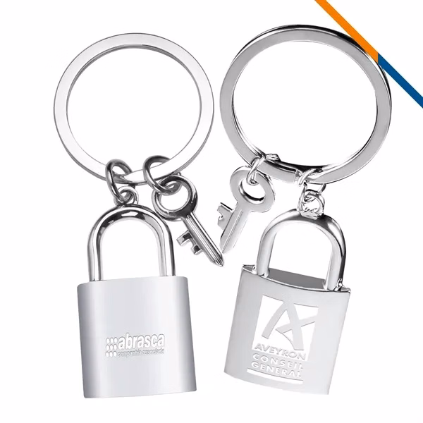 Custom Metal Lock Set Key Tag — Executive Keychain for Corporate Gifting