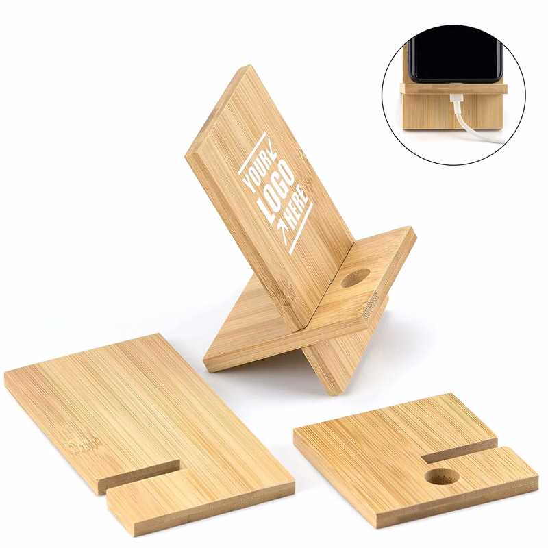 Bamboo Portable Cell Phone Stand