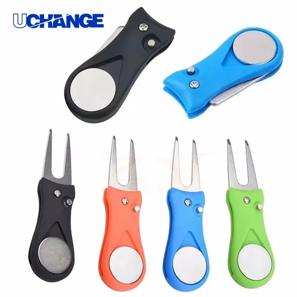 Foldable Stainless Steel Golf Divot Repair Tool for Course Maintenance