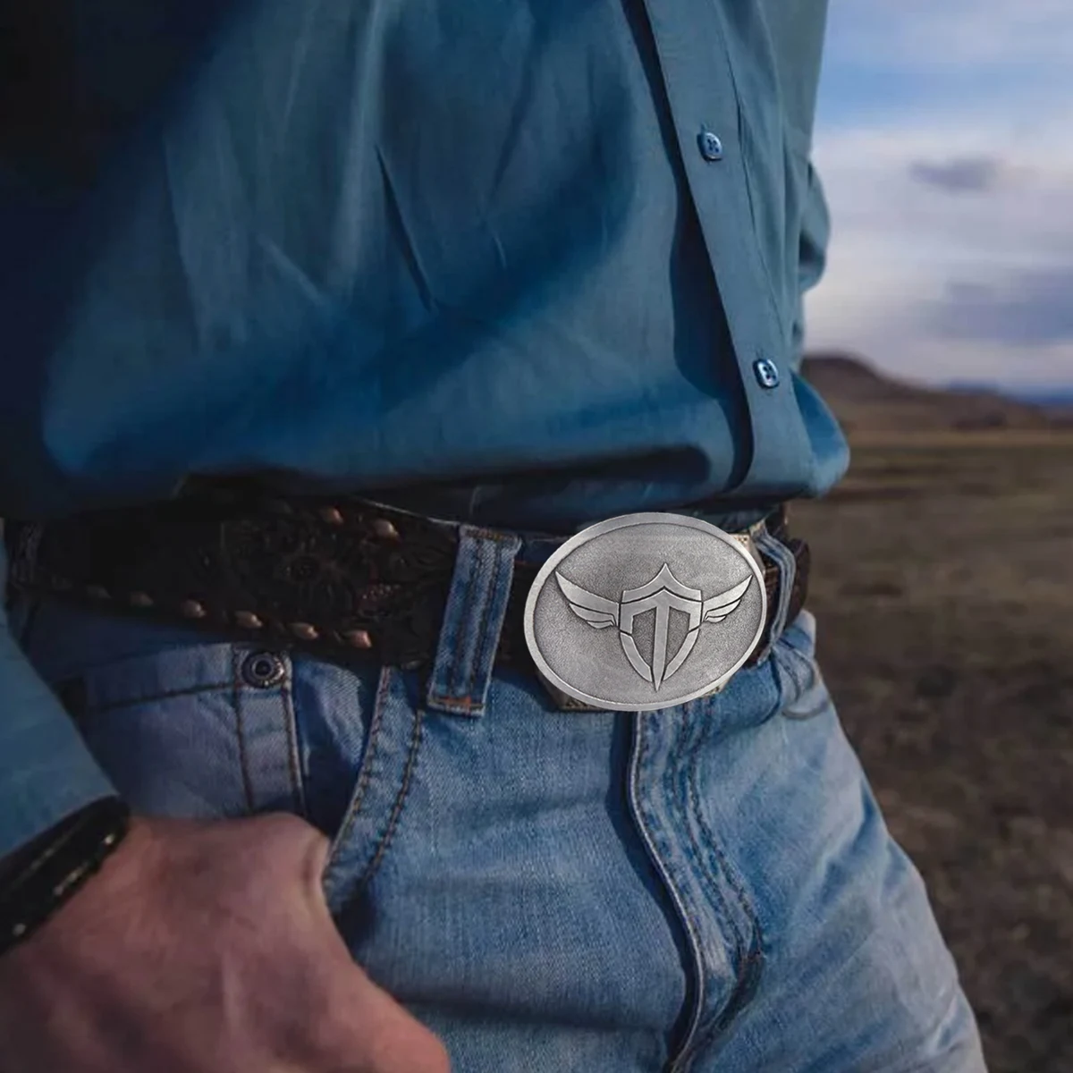 Pewter Belt Buckle (2 x 3 in) 1