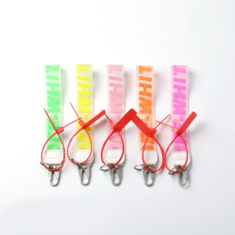 Durable transparent rubber and high-quality alloy metal Wristlet lanyard 1