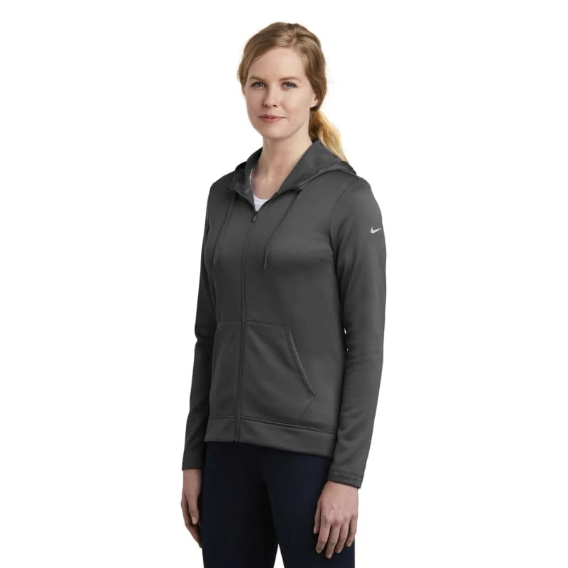 Nike Ladies Therma-FIT Full-Zip Fleece Hoodie., custom hoodie or sweatshirt with logo imprint 1