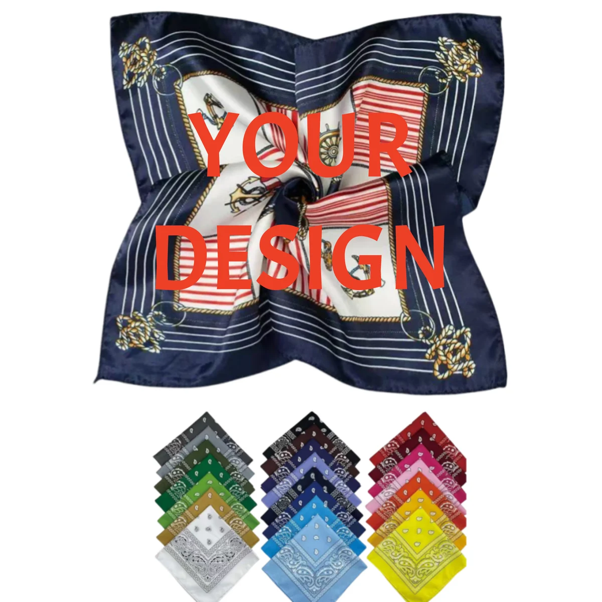 Full Color Polyester Square Bandana 1