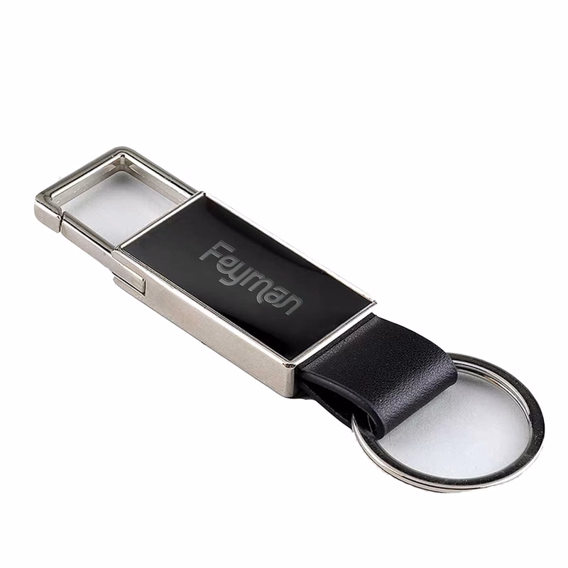 PU Leather Zinc Alloy Car Keychain
