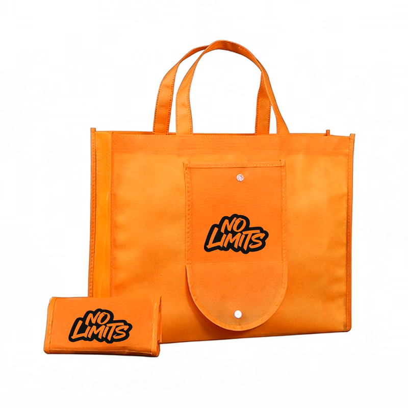 Portable folding non-woven shopping bag