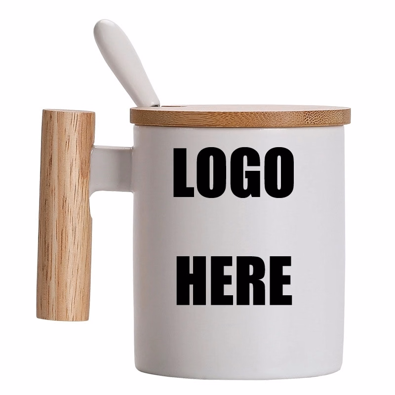 Custom 12 OZ Wooden Handle Coffee Mug