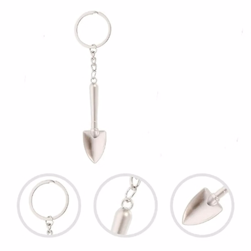 Zinc Alloy Mini Shovel Keychain
