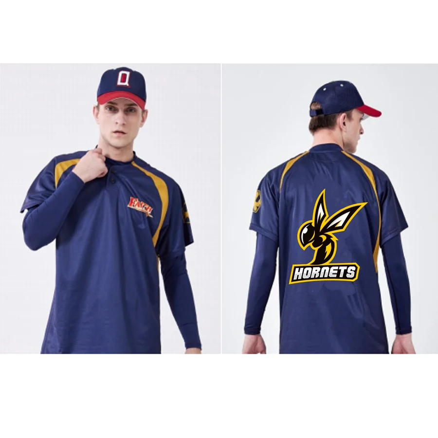 Premium Sublimation 2-Button Baseball Jersey - Men, Kids 1