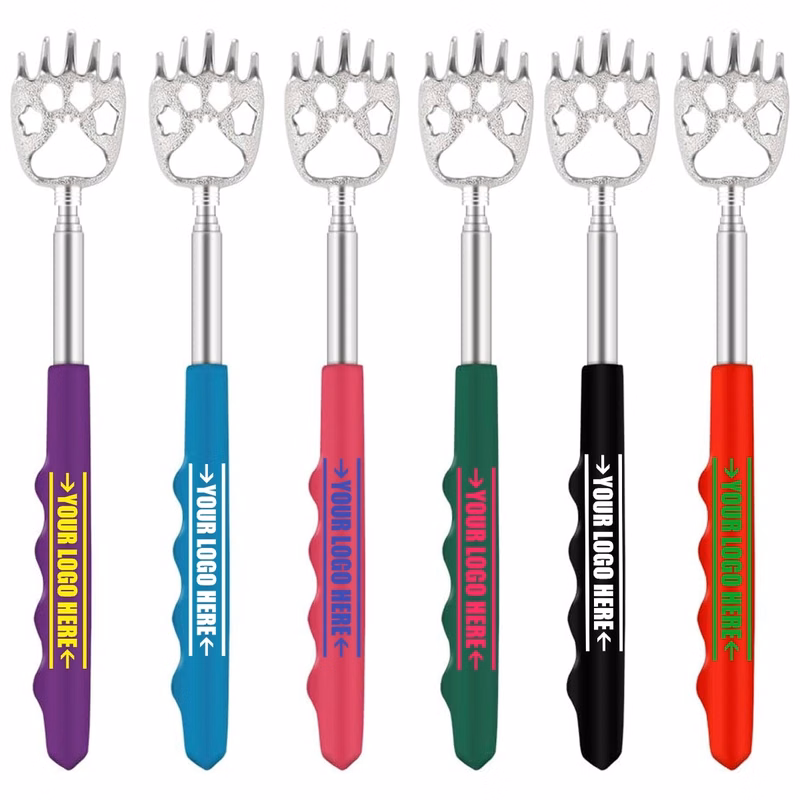 Portable Extendable Back Scratcher With Rubber Handles