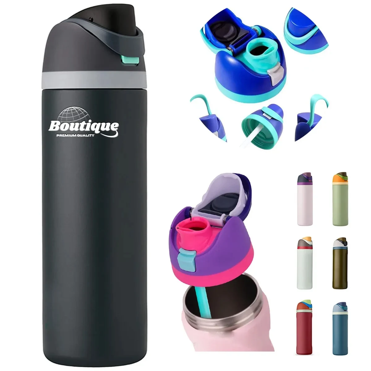 16/24/32oz. Stainless Steel Water Bottle with Spout 1