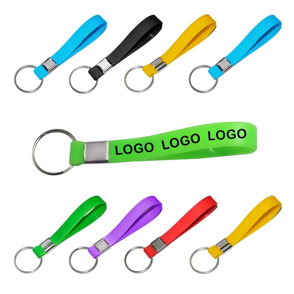 Flexible Silicone Key Chain with Ring 1