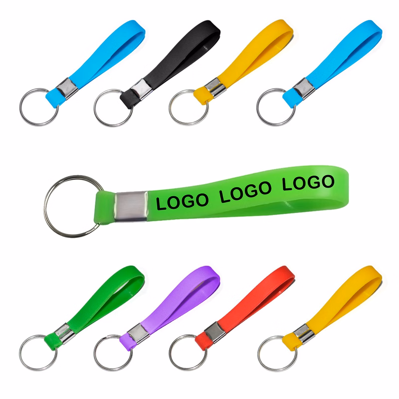 Flexible Silicone Key Chain with Ring