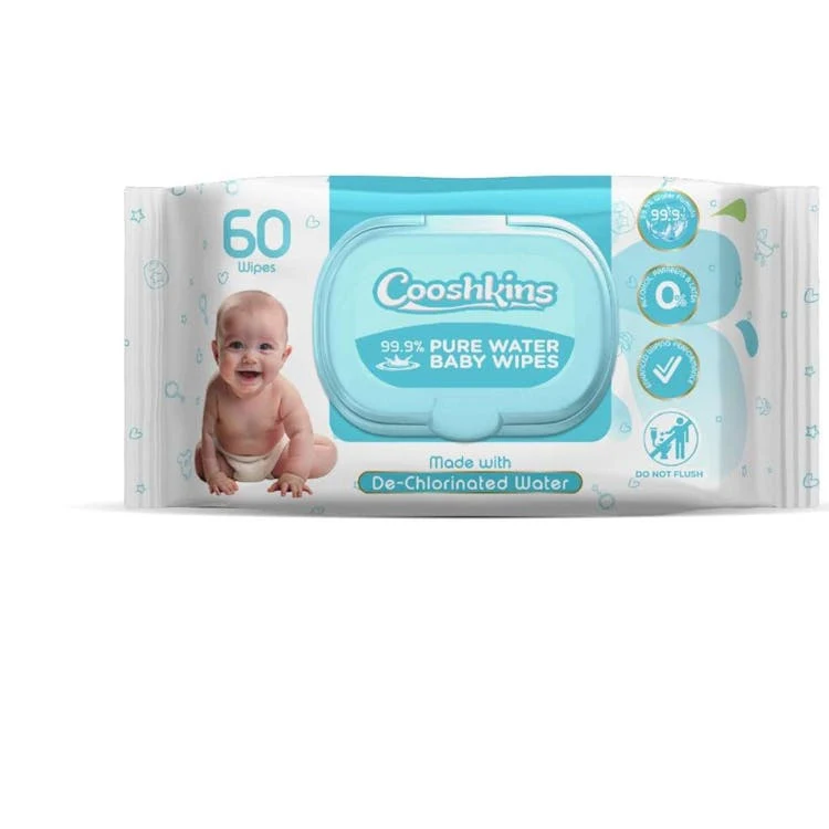 Baby Wipes - Un-Scented De-Chlorinated Water 60 Count 1