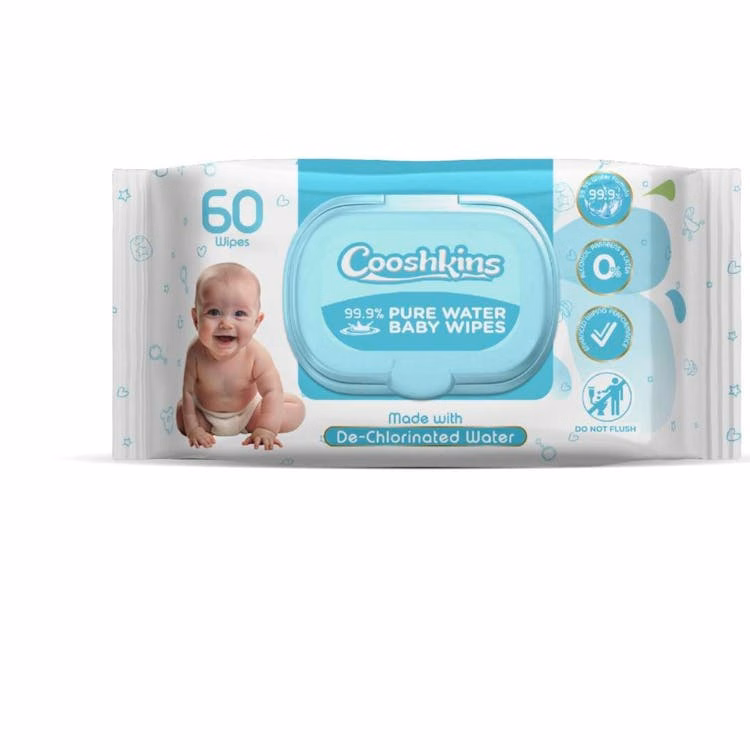 Baby Wipes - Un-Scented De-Chlorinated Water 60 Count