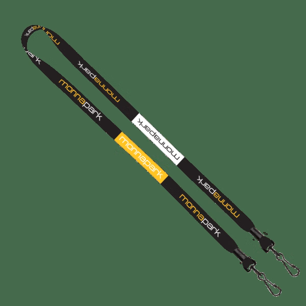 1/2" 2-Ended Dye-Sublimated Lanyard with Metal Crimp and Metal Swivel Snap