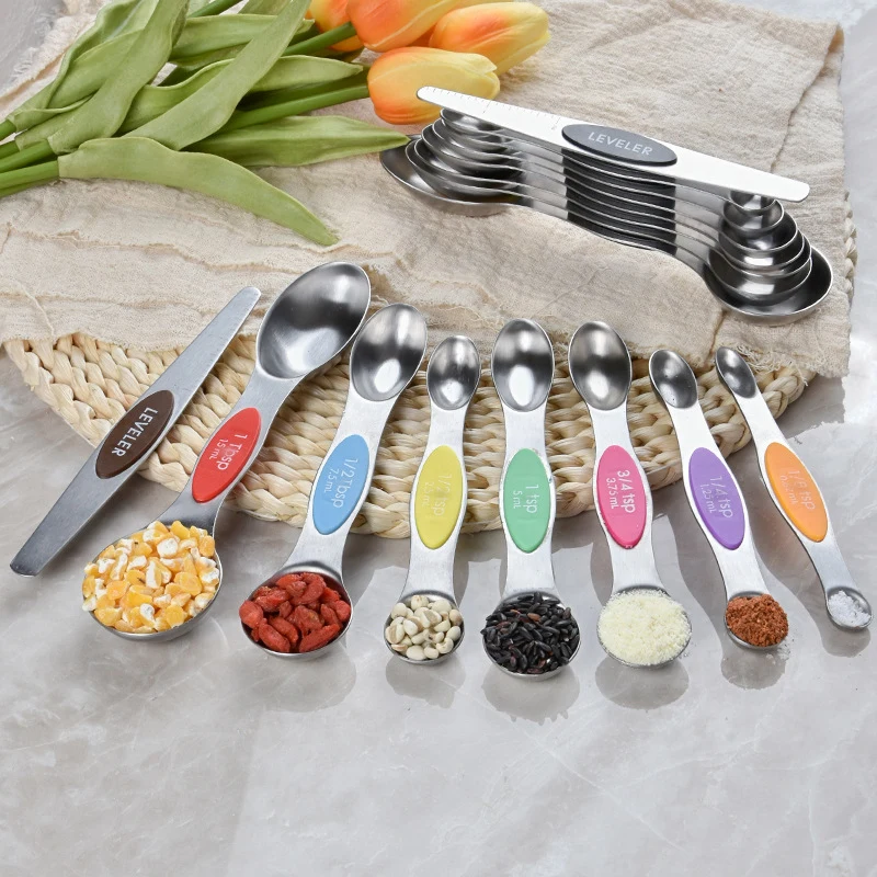 Magnetic 8-IN-1 Dual Sides Measuring Spoons Kits 1