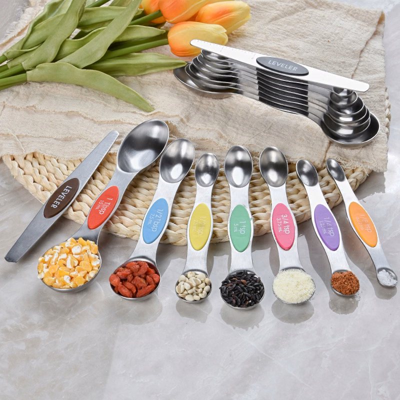 Magnetic 8-IN-1 Dual Sides Measuring Spoons Kits