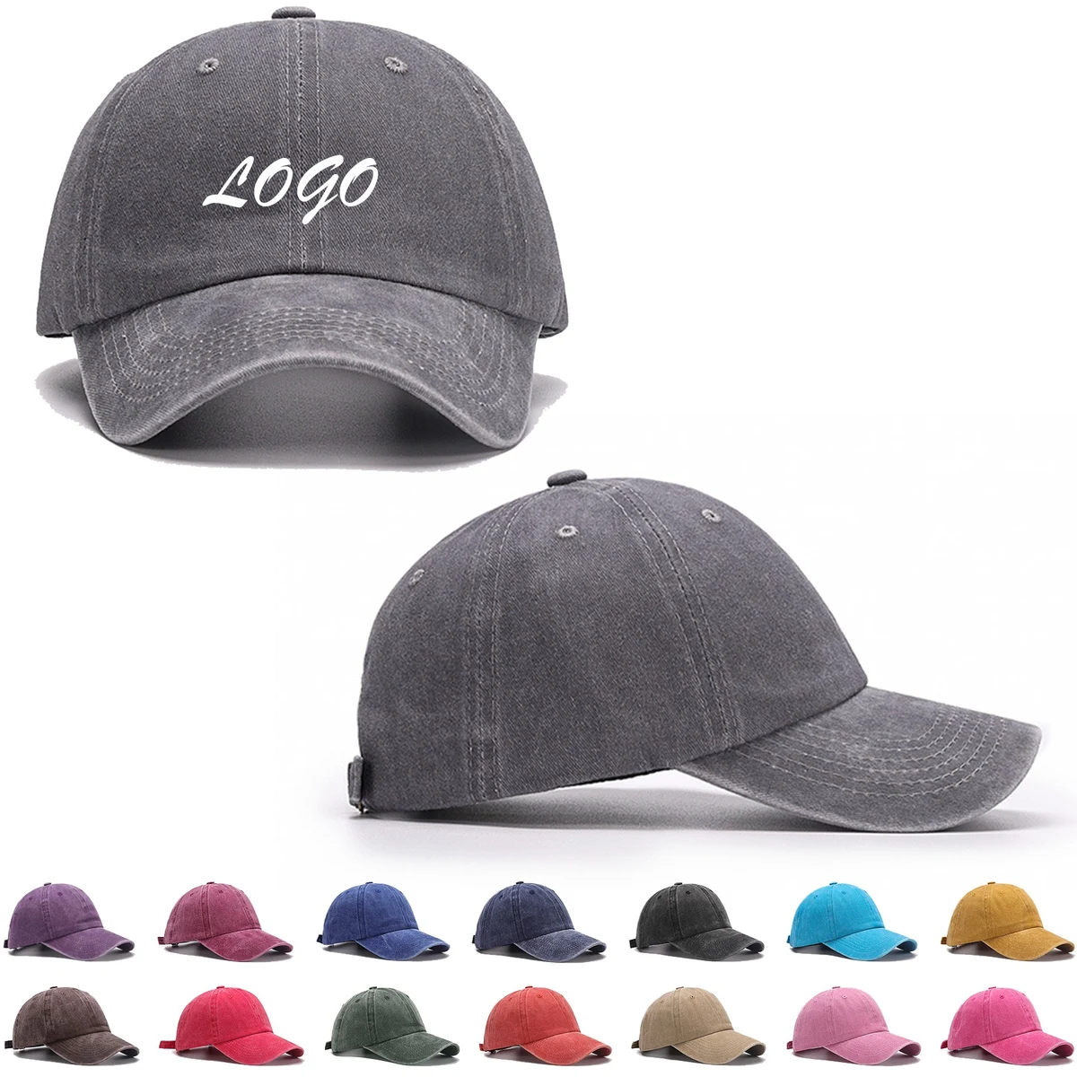 Retro Plain Baseball Cap 1
