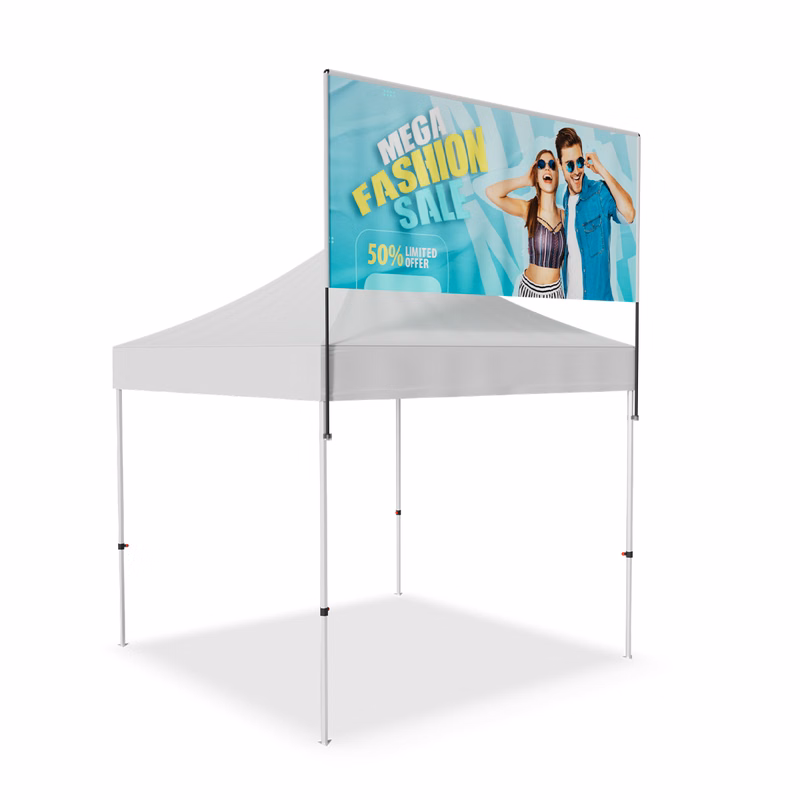 10ft x 2ft Square Tent Billboard Banner - Fabric Only