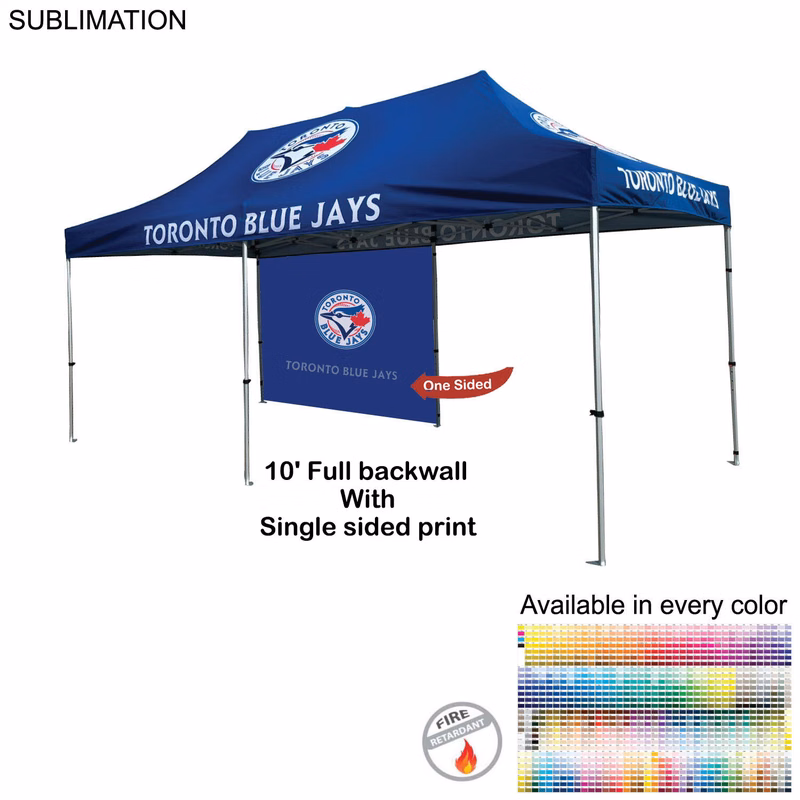 10' Back Wall for 10x20 Tent Kit, Sublimated, Single Sided Print