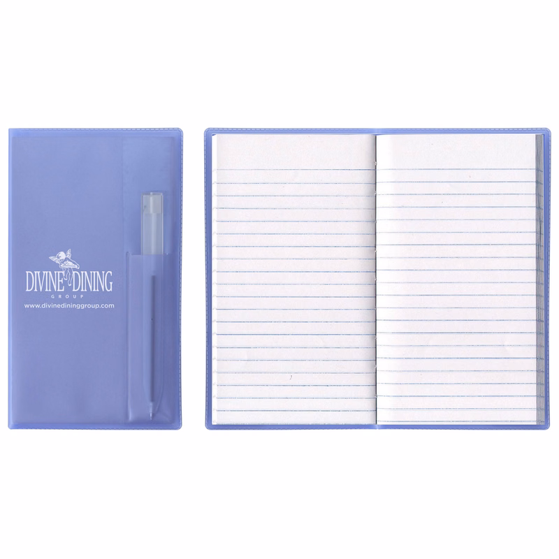 Translucent Vinyl Cover Tally Book with Flat Pen
