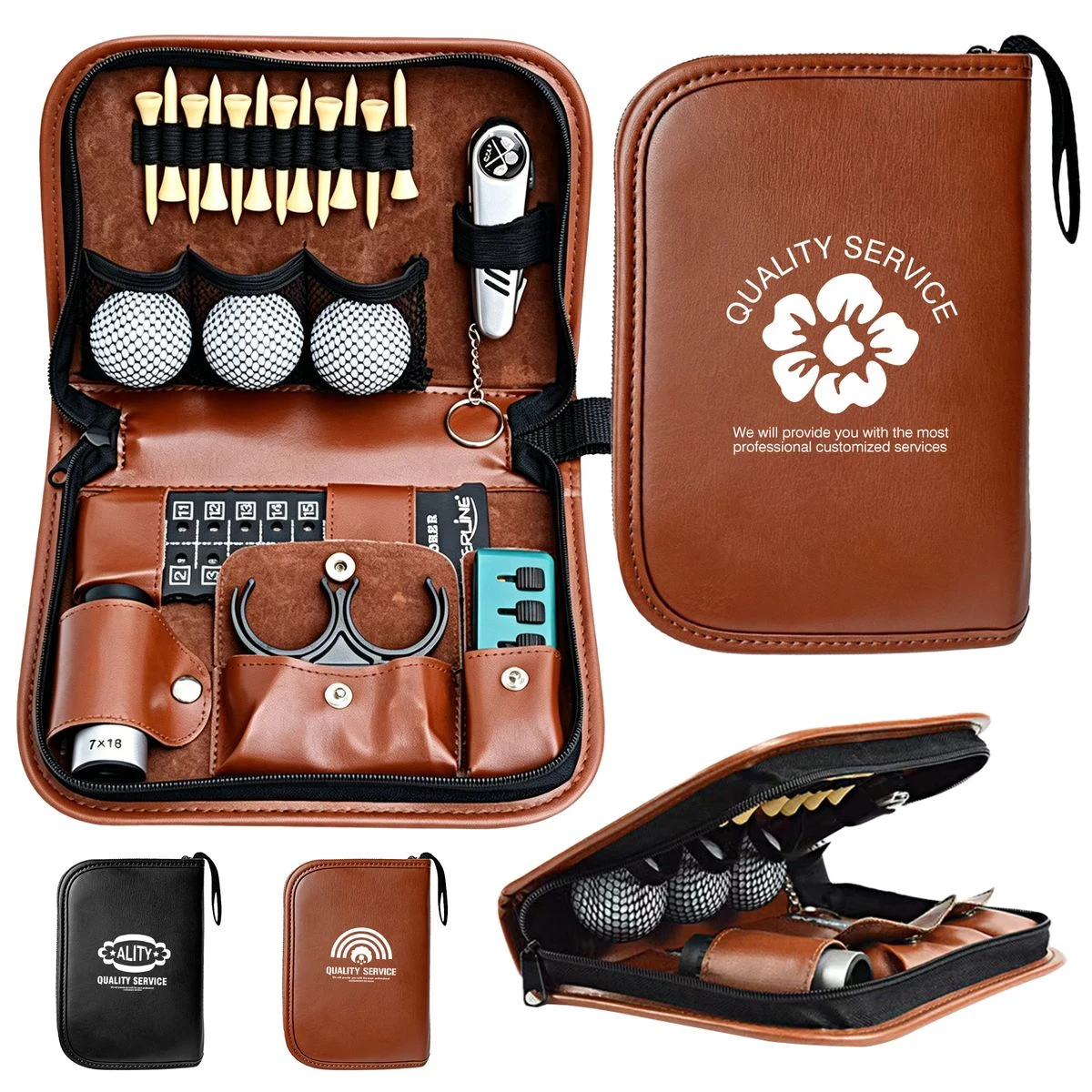 9" L PU Leather Golf Tool Bag 1