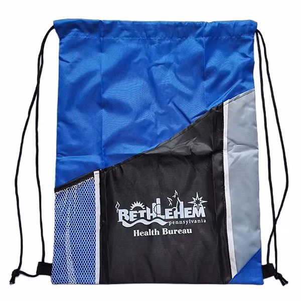 Cinch Bag with Mesh Pocket -13.78" x 17.7"