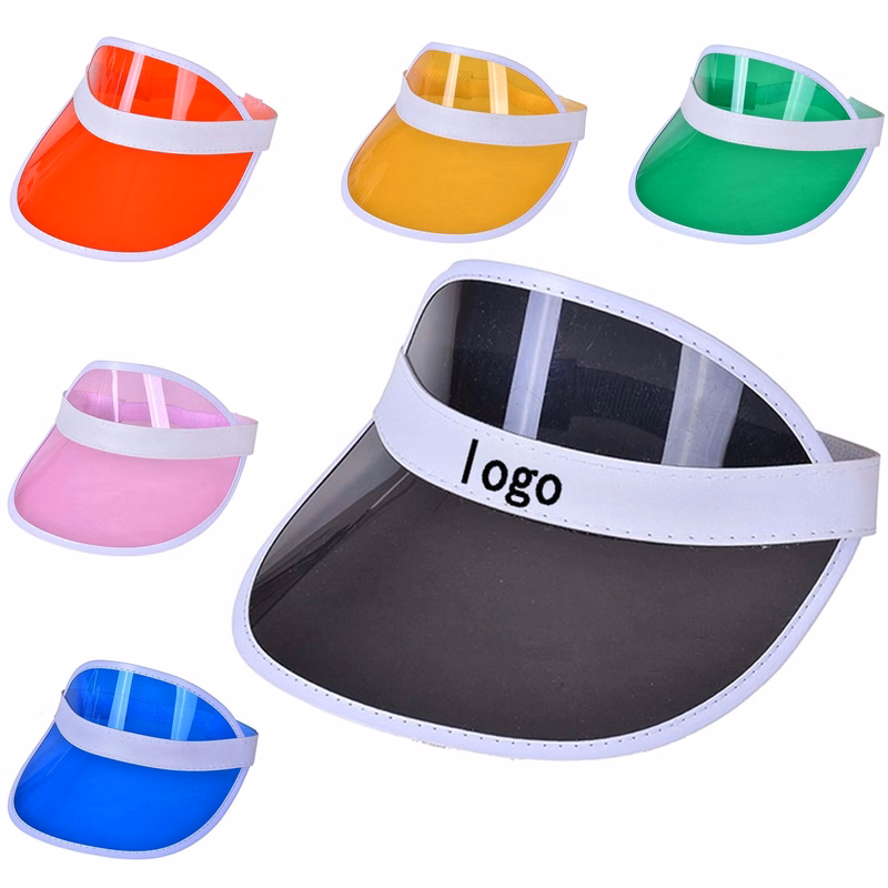 PVC Clear Colored Sun Visor Hat